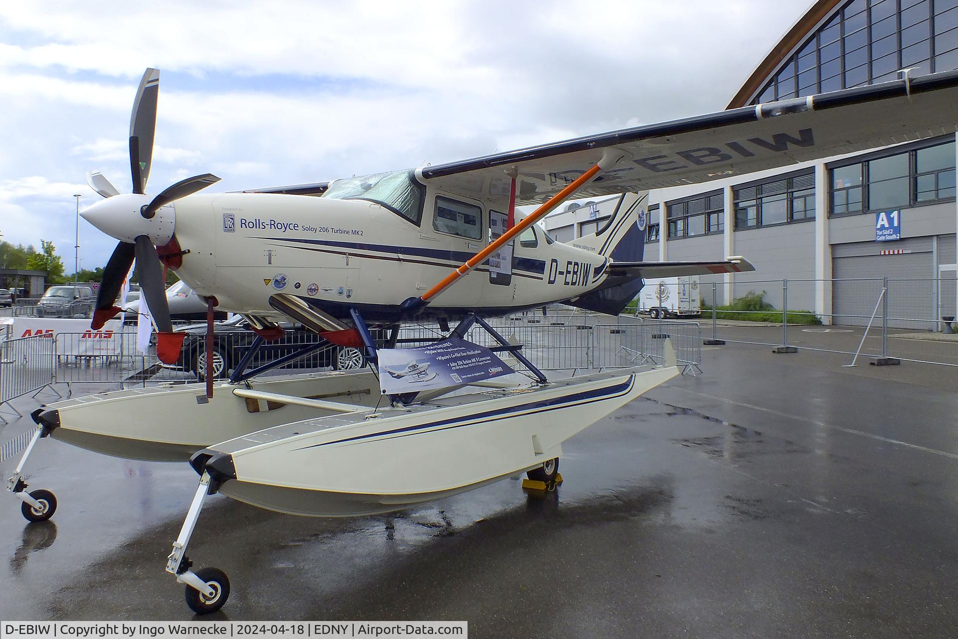 D-EBIW, 1995 Cessna U206 Stationair C/N U206-03896, Cessna / Soloy 206 Turbine Mk2 Stationair on amphibious floats at the AERO 2024, Friedrichshafen