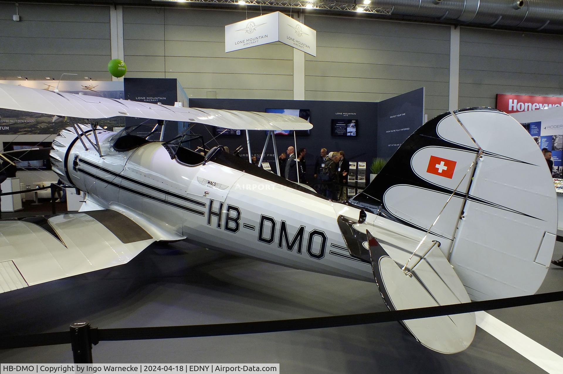 HB-DMO, Waco YMF-5C C/N F5C-8-153, Waco YMF-5C Classic at the AERO 2024, Friedrichshafen