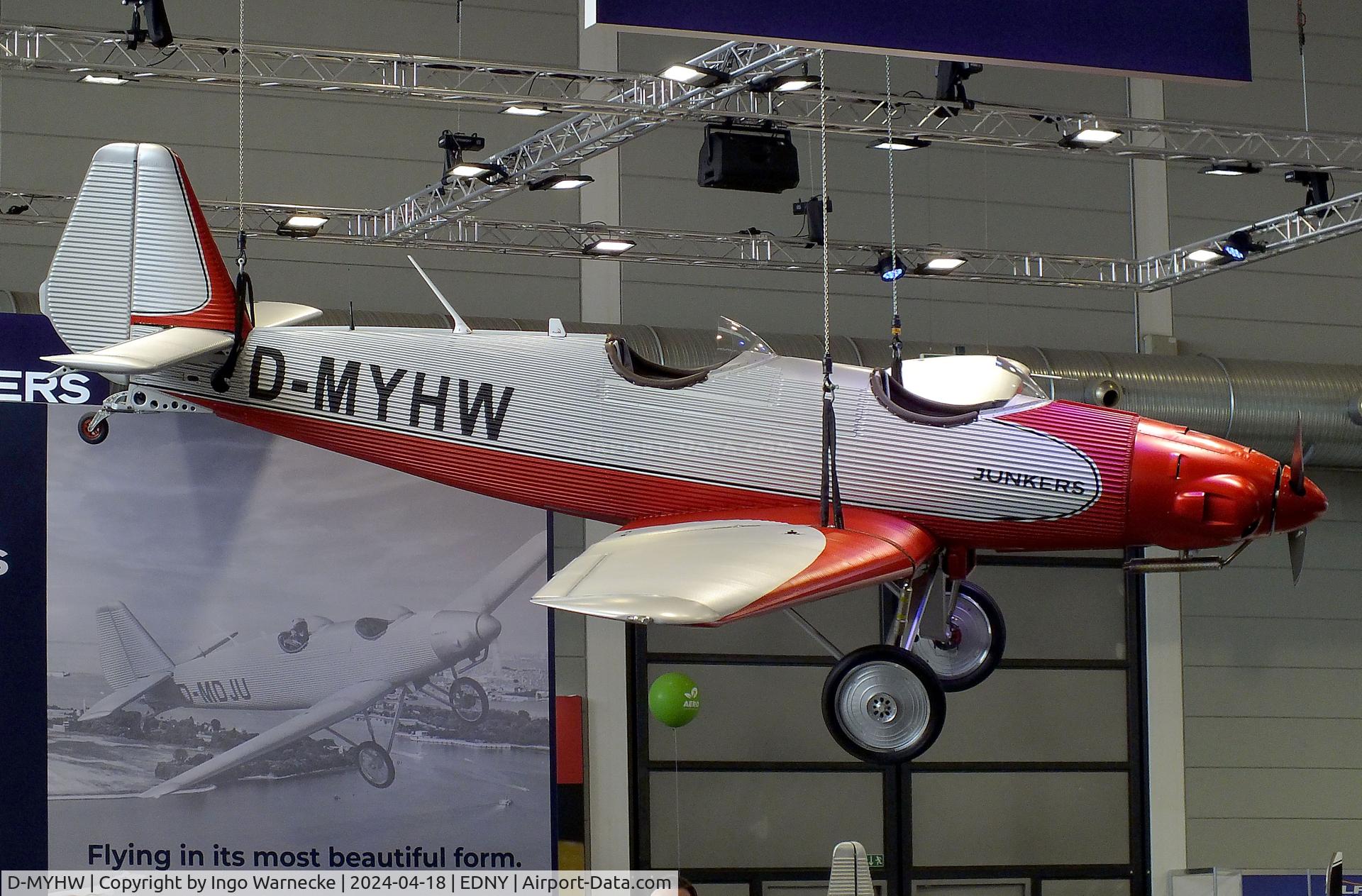 D-MYHW, 2024 Junkers Flugzeugwerke AG A50ci Replica C/N not found_D-MYHW, Junkers Flugzeugwerke A 50 ci Junior replica at the AERO 2024, Friedrichshafen
