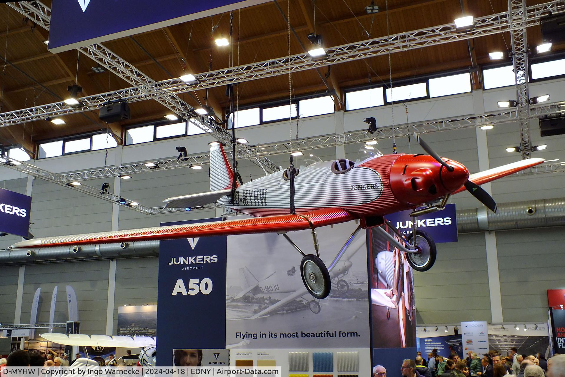 D-MYHW, 2024 Junkers Flugzeugwerke AG A50ci Replica C/N not found_D-MYHW, Junkers Flugzeugwerke A 50 ci Junior replica at the AERO 2024, Friedrichshafen