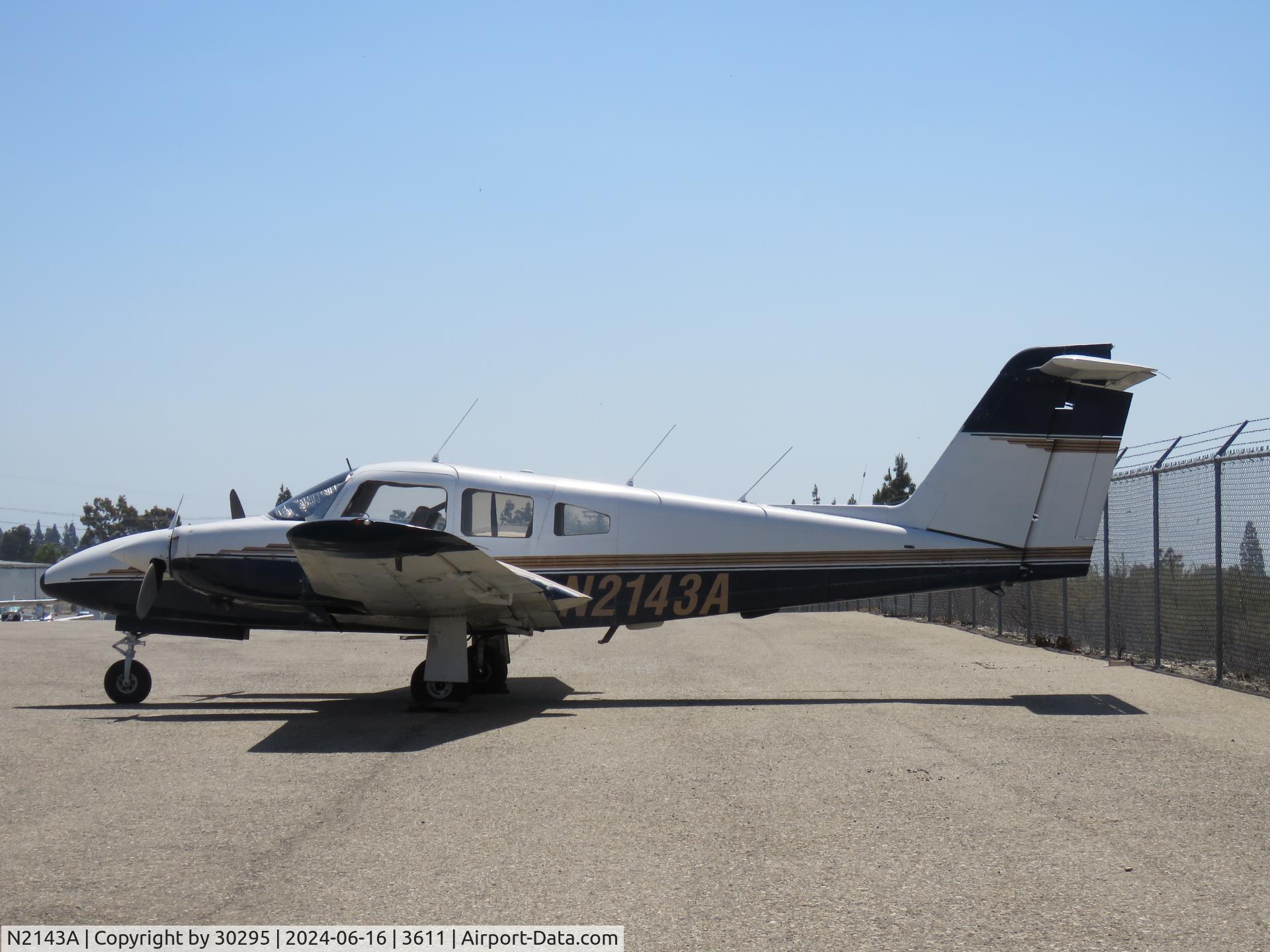 N2143A, 1978 Piper PA-44-180 Seminole C/N 44-7995085, Parked