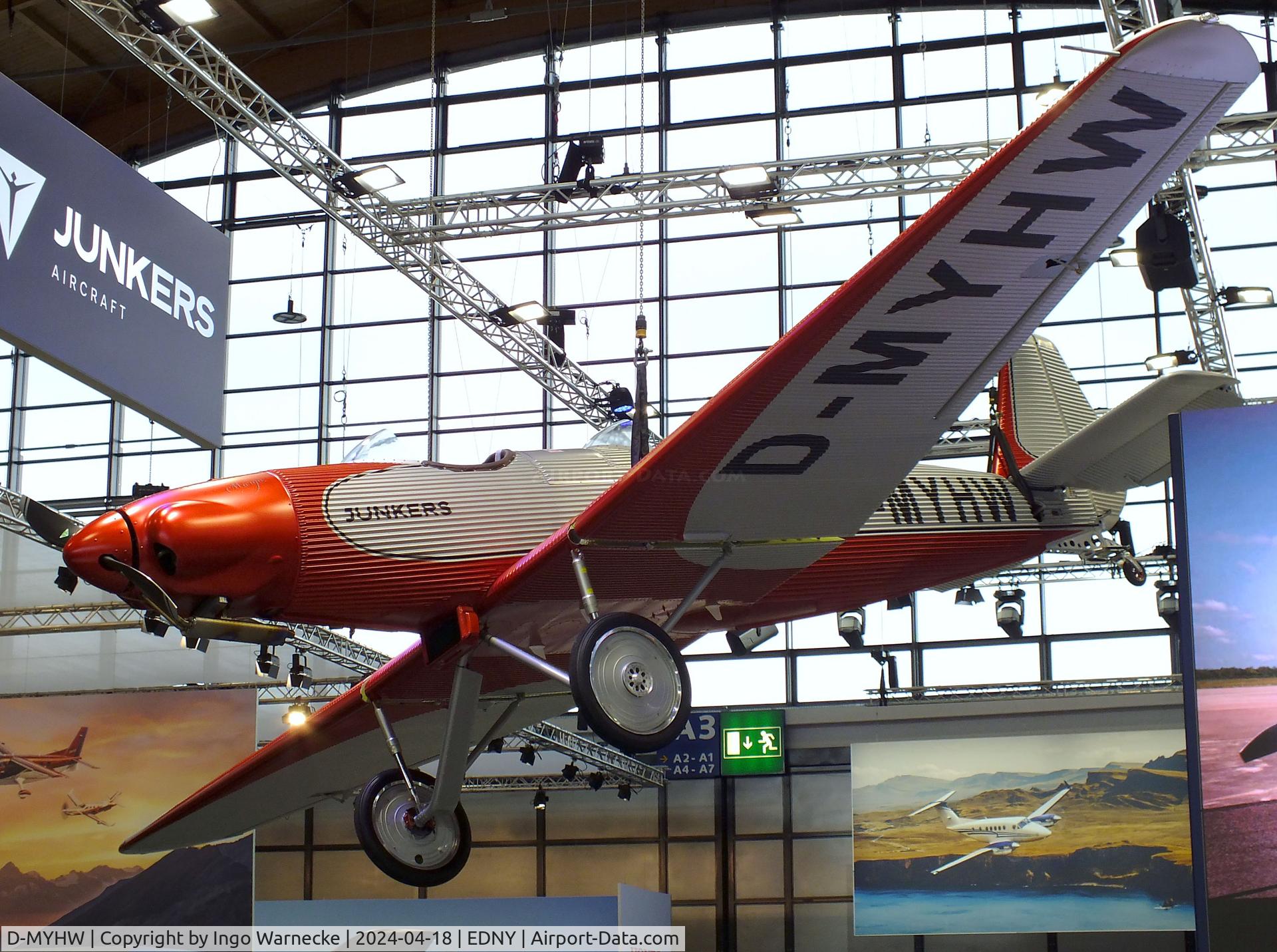 D-MYHW, 2024 Junkers Flugzeugwerke AG A50ci Replica C/N not found_D-MYHW, Junkers Flugzeugwerke A 50 ci Junior replica at the AERO 2024, Friedrichshafen