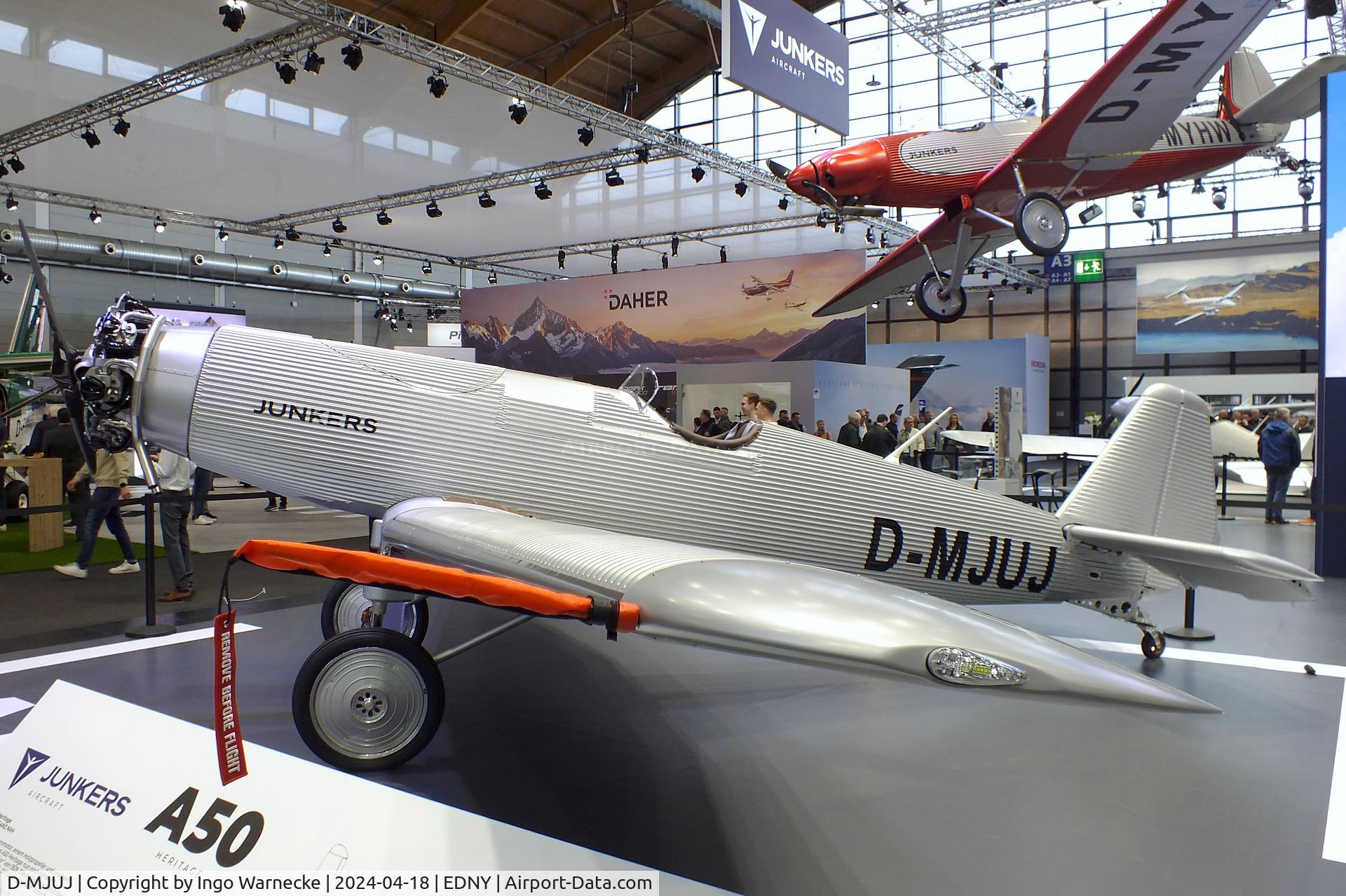 D-MJUJ, 2024 Junkers Flugzeugwerke AG A50ci Heritage Replica C/N 01, Junkers Flugzeugwerke A 50 ci Junior Heritage replica at the AERO 2024, Friedrichshafen
