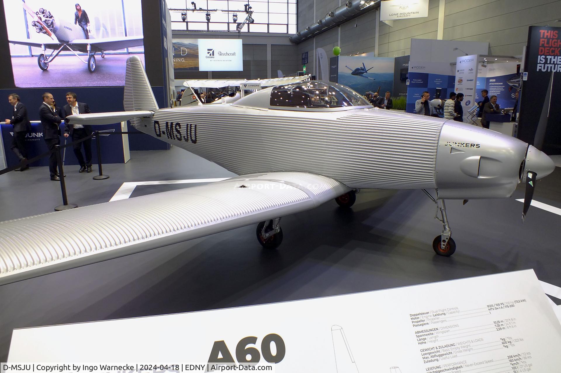 D-MSJU, Junkers Flugzeugwerke AG A60 C/N not found_D-MSJU, Junkers Flugzeugwerke AG A60 at the AERO 2024, Friedrichshafen