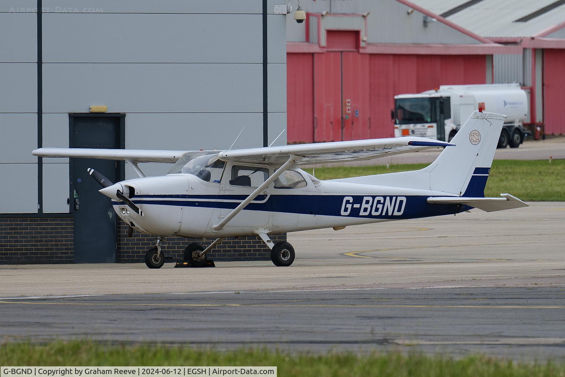 G-BGND, 1977 Reims F172N Skyhawk C/N 1576, Parked at Norwich.