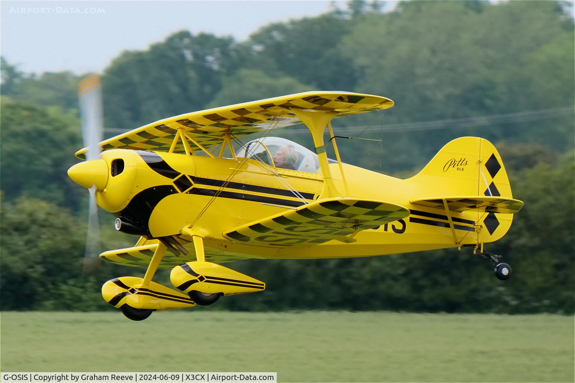 G-OSIS, 1994 Pitts S-1S Special C/N PFA 009-12043, Departing from Northrepps.