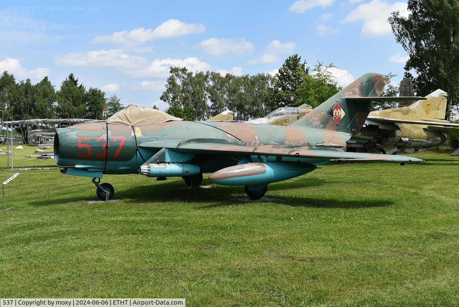 537, 1958 WSK Mielec Lim-5 MiG-17F C/N 1C 09-17, WSK Mielec Lim-5 MiG-17F at Cottbus Aircraft Museum.