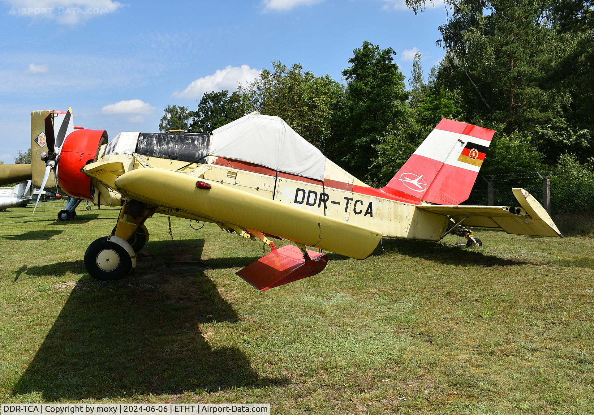 DDR-TCA, 1982 PZL-Okecie PZL-106A/AR C/N 7810140, PZL-Okecie PZL-106A/AR Kruk at the Cottbus Aviation Museum. Was registered D-FOCA in 1990.