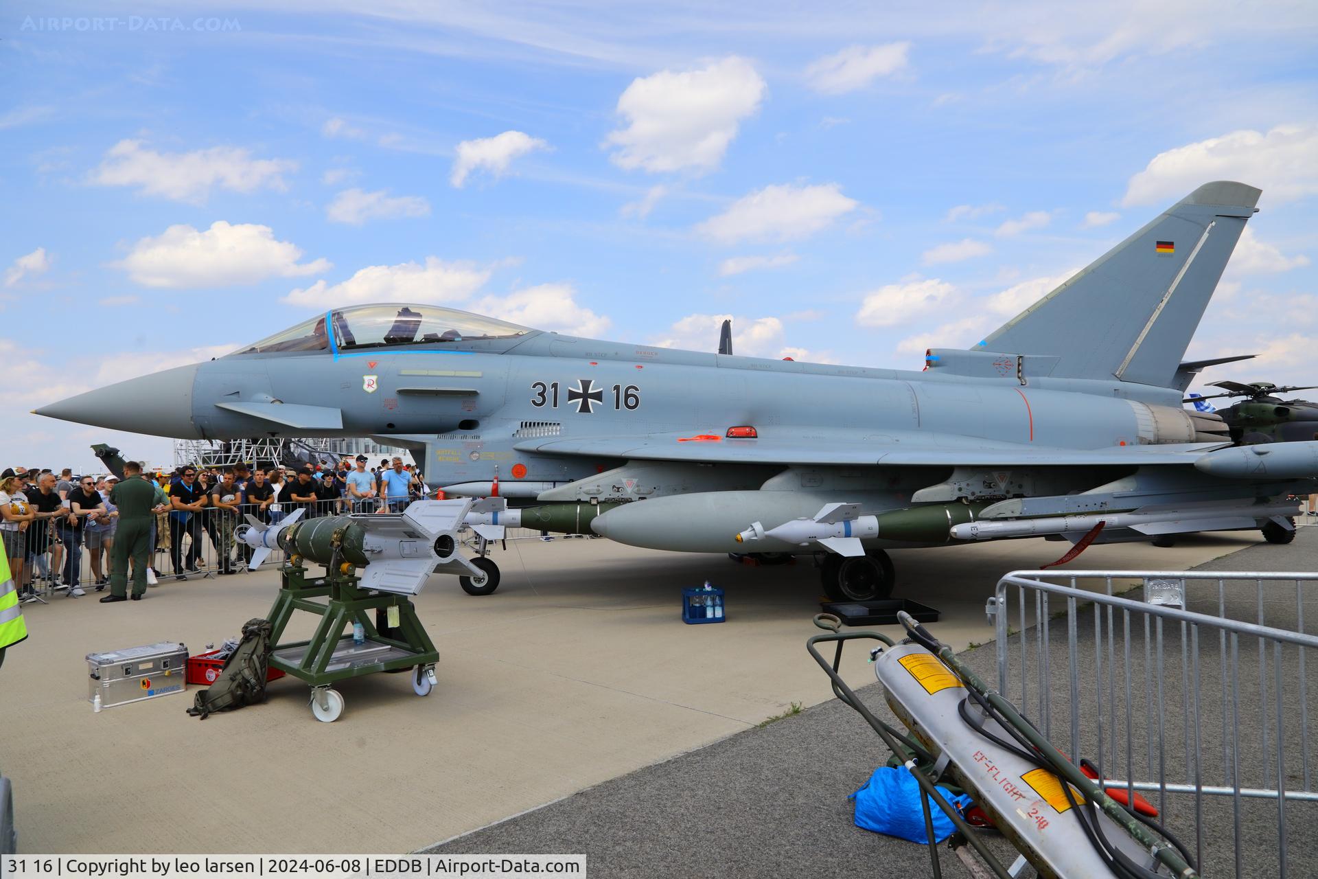 31 16, Eurofighter EF-2000 Typhoon S C/N AS009, Berlin ILA 8.6.2024