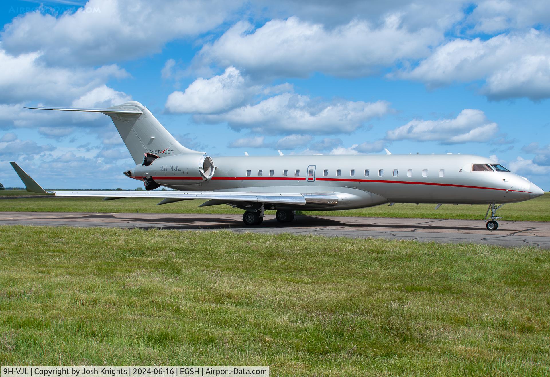 9H-VJL, 2014 Bombardier Global 6000 (BD-700-1A10) C/N 9626, Taxiing For Departure To Newark.
