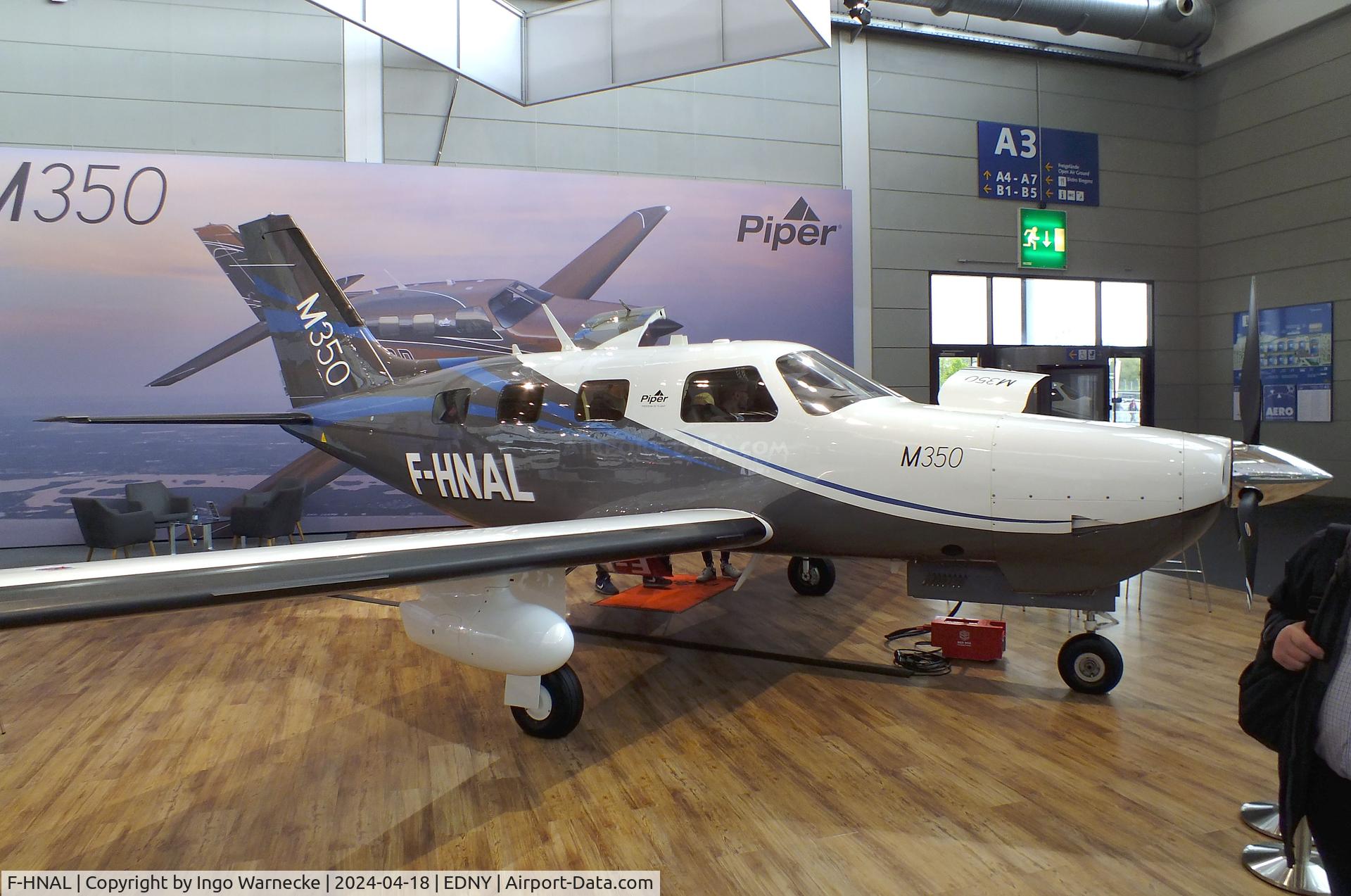 F-HNAL, 2021 Piper PA-46-350P Malibu Mirage C/N 4636789, Piper PA-46-350P Malibu Mirage at the AERO 2024, Friedrichshafen