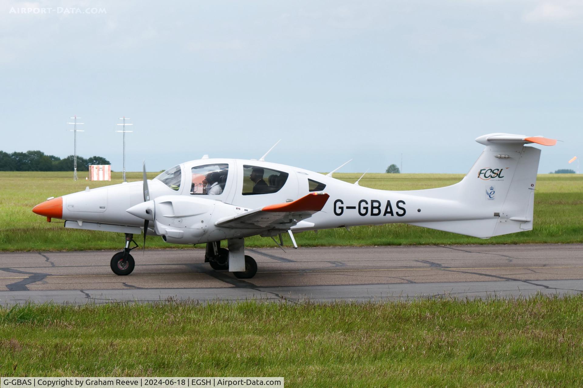G-GBAS, 2016 Diamond DA-62 C/N 62.019, Just landed at Norwich.