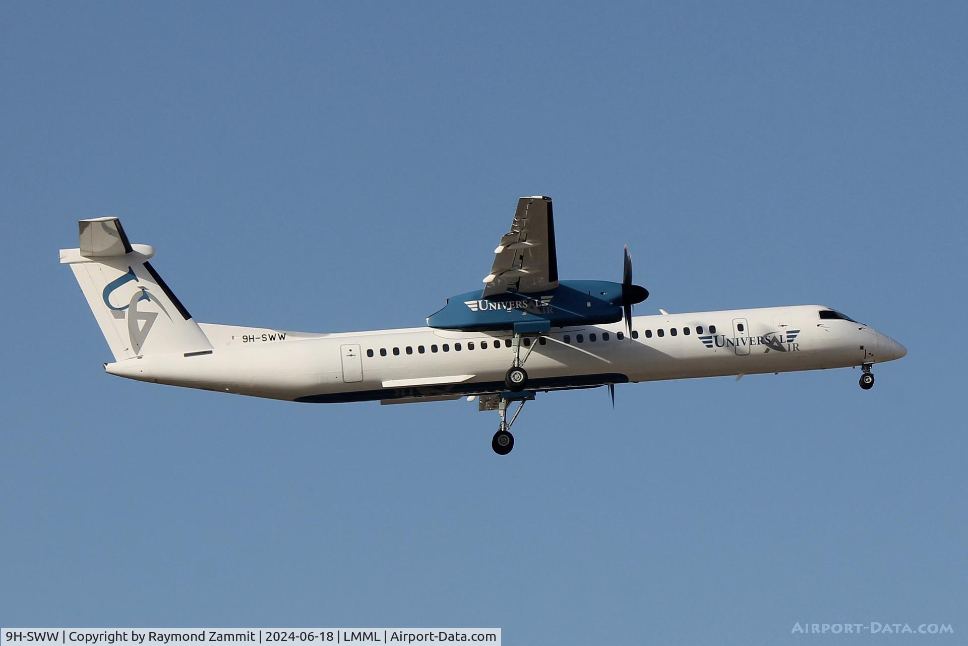 9H-SWW, Bombardier DHC-8-402Q Dash 8 Dash 8 C/N 4411, Bombardier DHC-8-402Q Dash-8 9H-SWW Universal Air