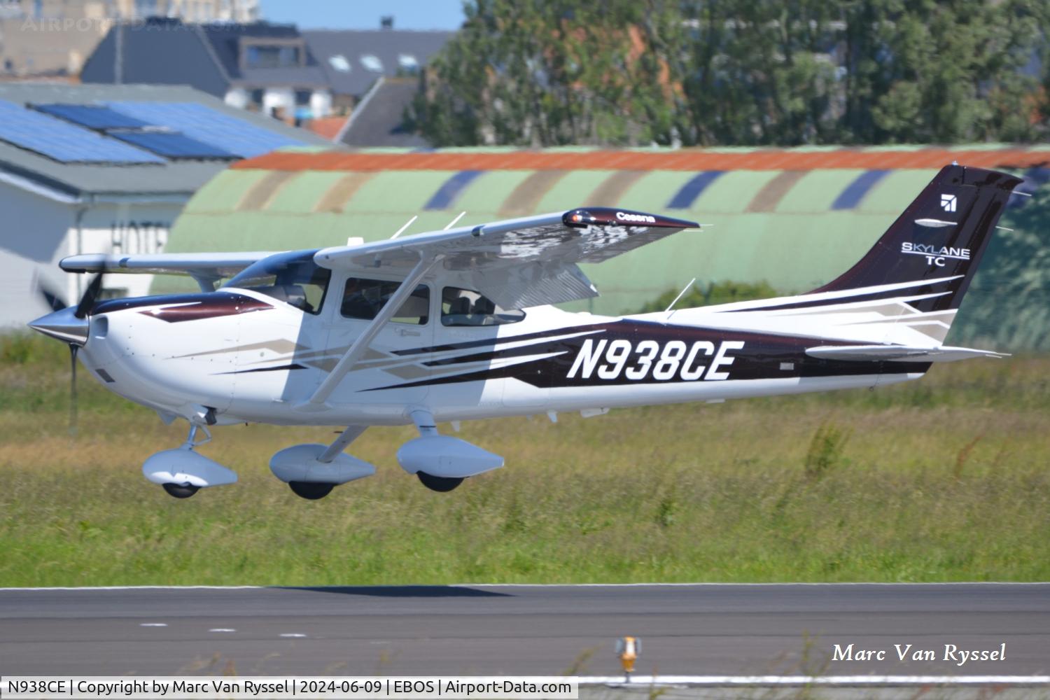 N938CE, 2024 Cessna T182T Turbo Skylane Turbo Skylane C/N T18209138, N938CE landing at Ostend Airport.