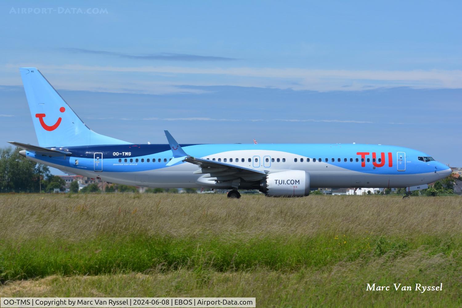 OO-TMS, 2024 Boeing 737-8 MAX C/N 44631, OO-TMS at Ostend Airport.
