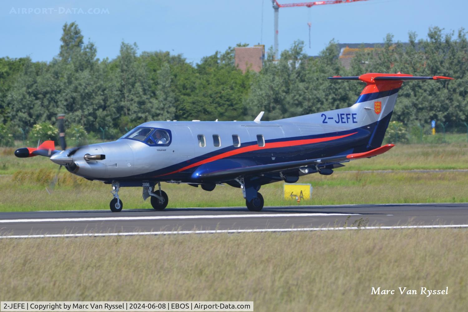 2-JEFE, 2021 Pilatus PC-12/47E C/N 2096, 2-JEFE at Ostend Airport.