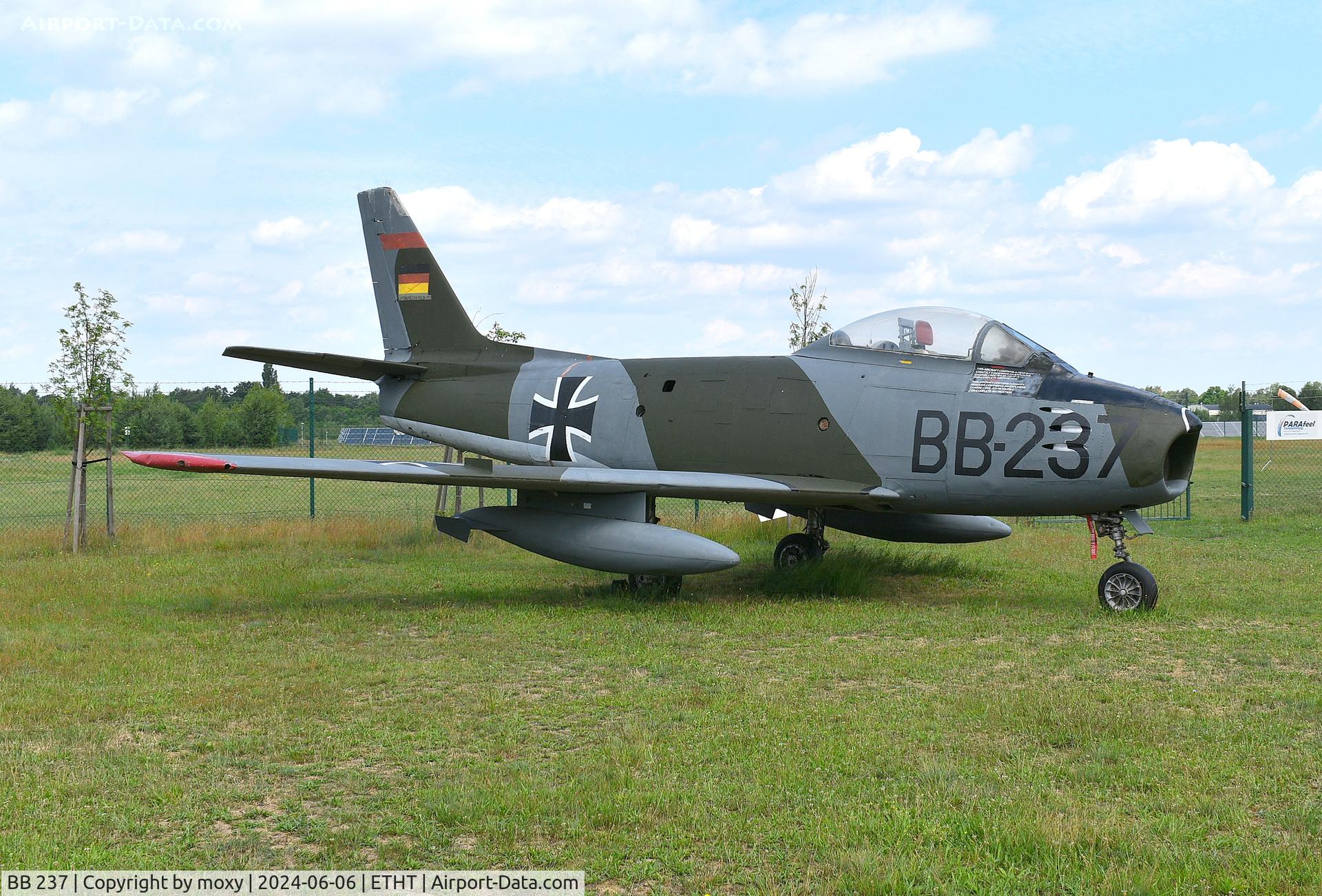 BB 237, Canadair CL-13A Sabre 5 C/N 1111, Canadair CL-13A Sabre Mk.5 at Cottbus Aircraft Museum.