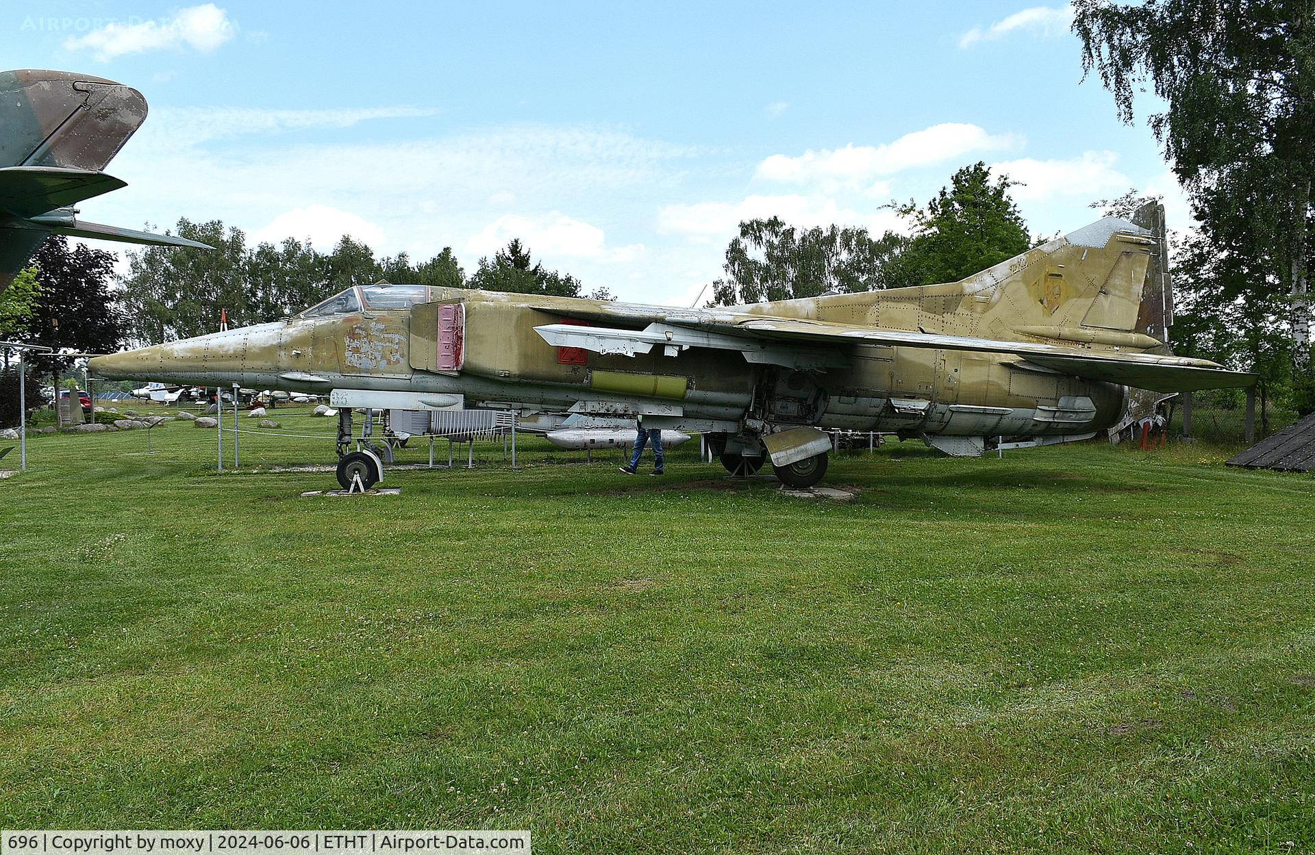 696, 1980 Mikoyan-Gurevich MiG-23BN C/N 0393214212, Mikoyan-Gurevich MiG-23BN at Cottbus Aircraft Museum.