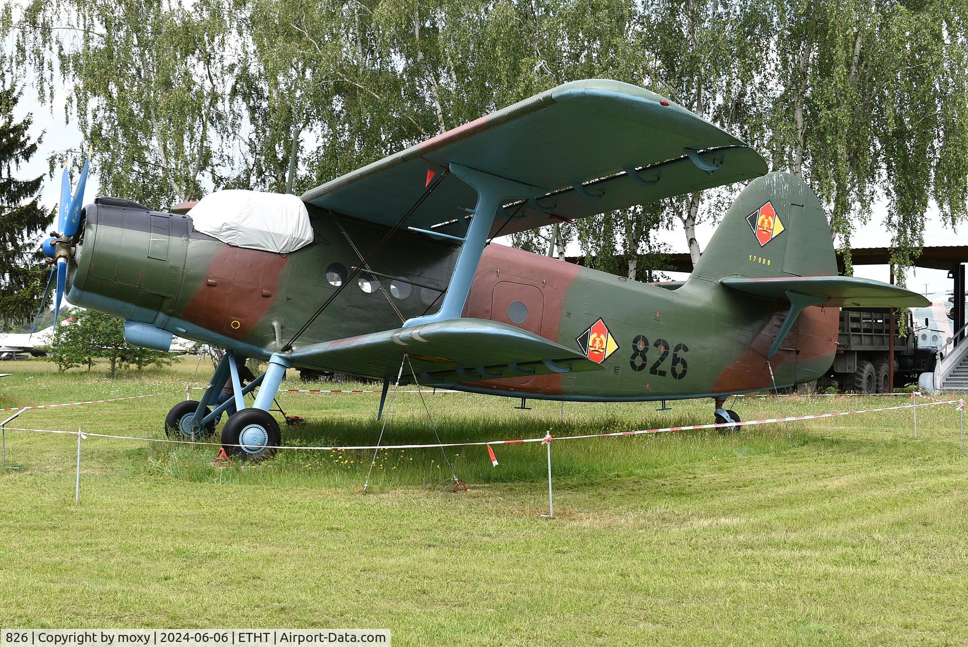 826, 1957 Antonov An-2T C/N 1 079 473 06, Antonov An-2T at Cottbus Aircraft Museum.