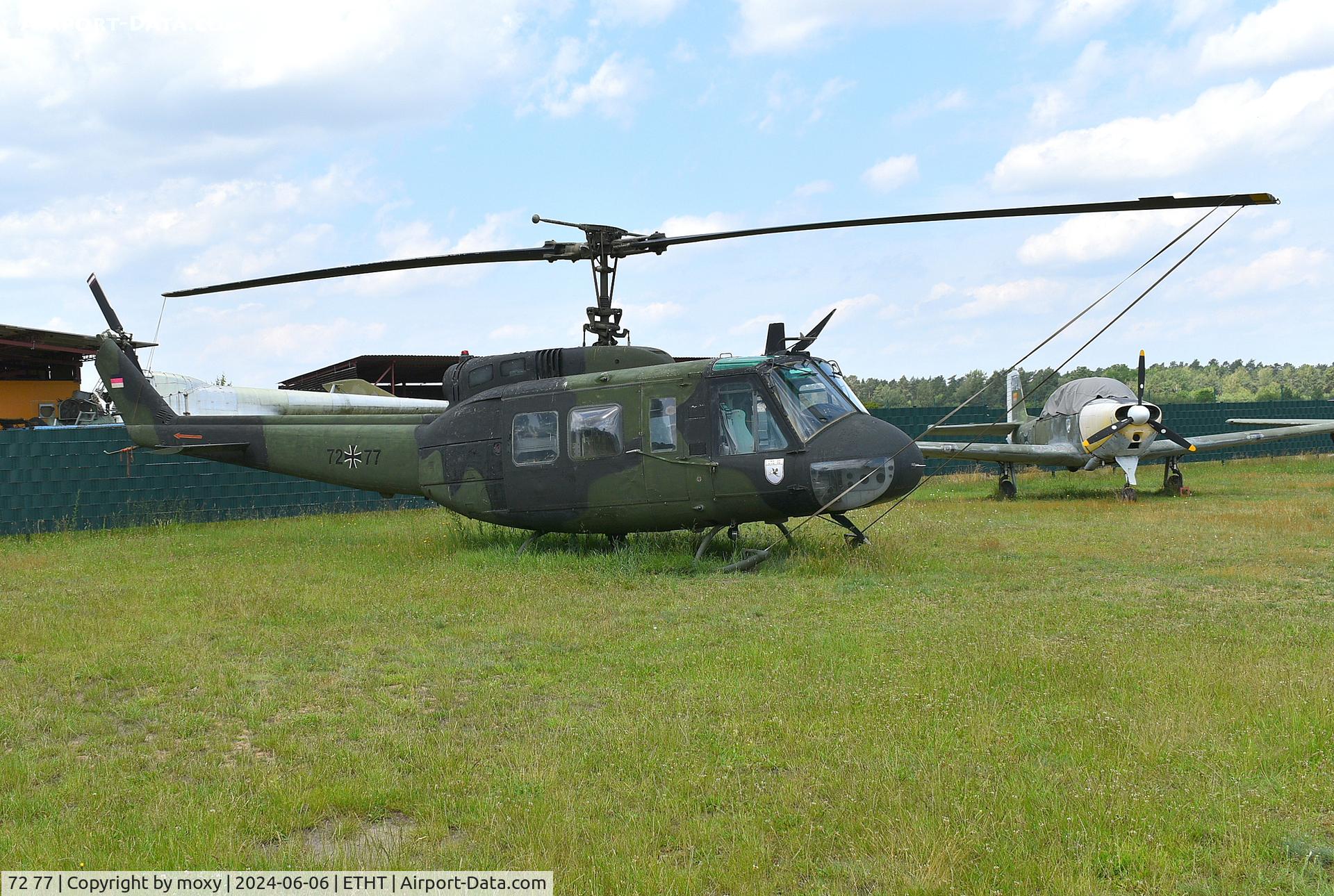 72 77, Bell (Dornier) UH-1D Iroquois (205) C/N 8397, Bell (Dornier) UH-1D Iroquois (205) at the Cottbus Aircraft Museum.