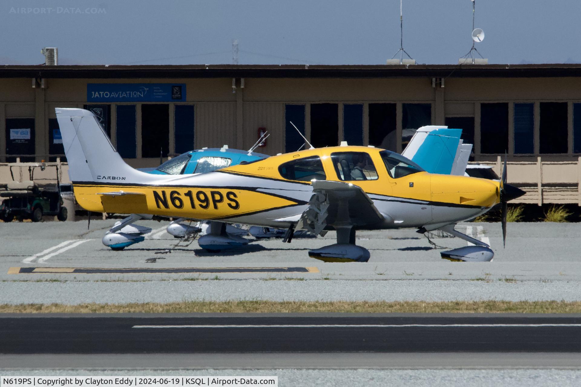 N619PS, 2017 Cirrus SR22T C/N 1502, San Carlos Airport in California 2024.