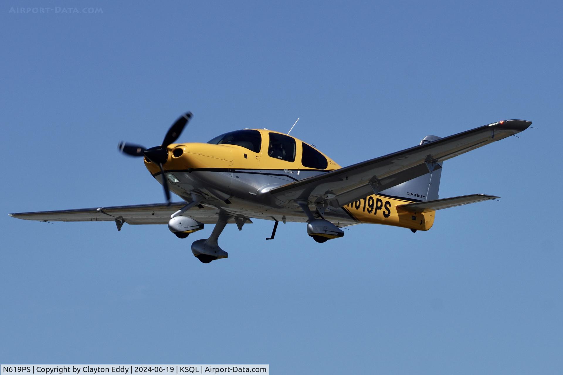 N619PS, 2017 Cirrus SR22T C/N 1502, San Carlos Airport in California 2024.