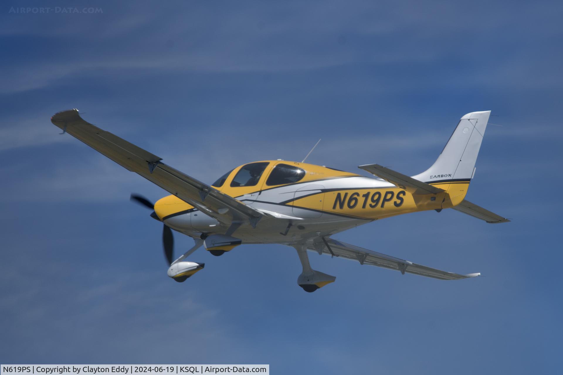 N619PS, 2017 Cirrus SR22T C/N 1502, San Carlos Airport in California 2024.