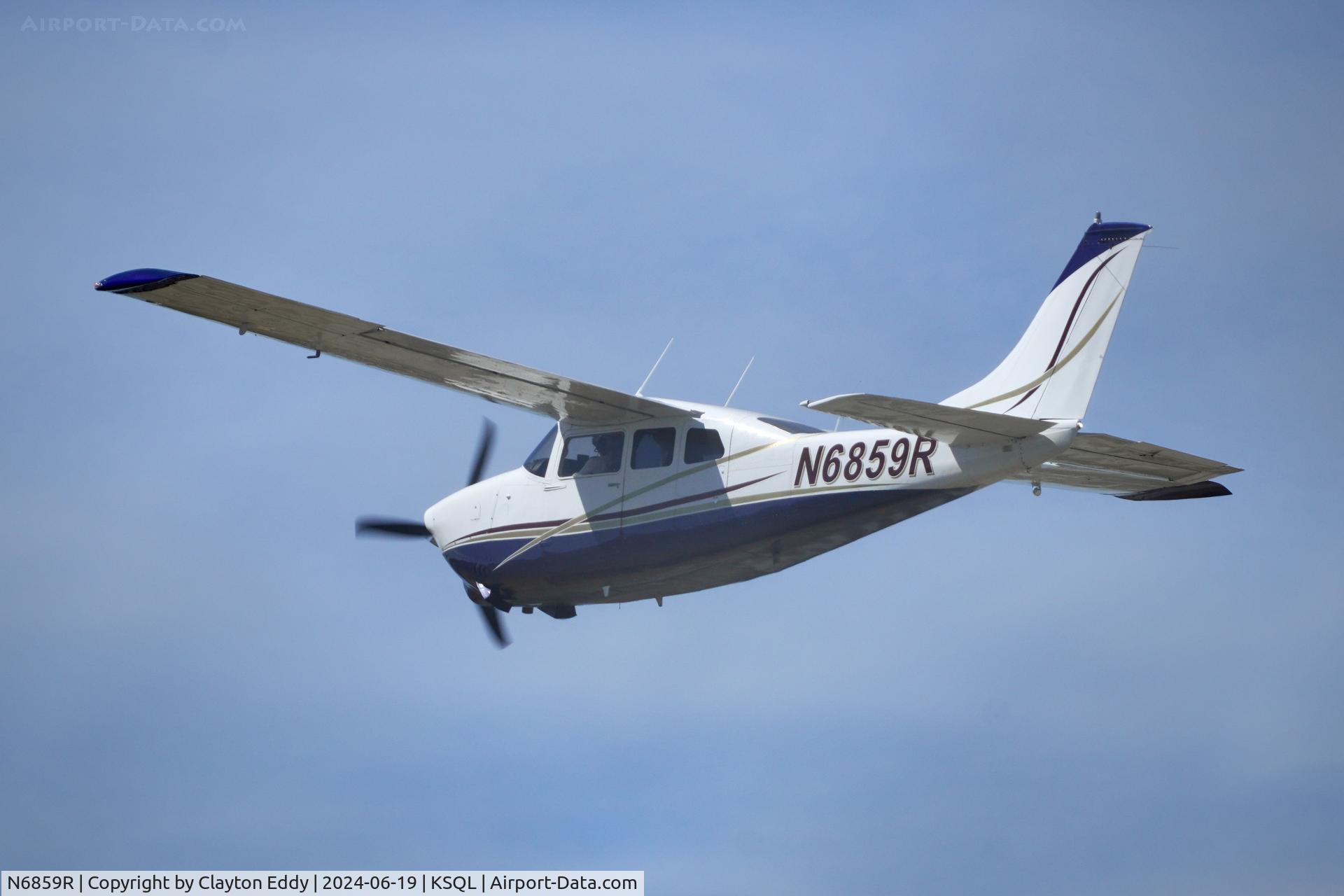 N6859R, 1967 Cessna T210G Turbo Centurion C/N T210-0259, San Carlos Airport in California 2024.