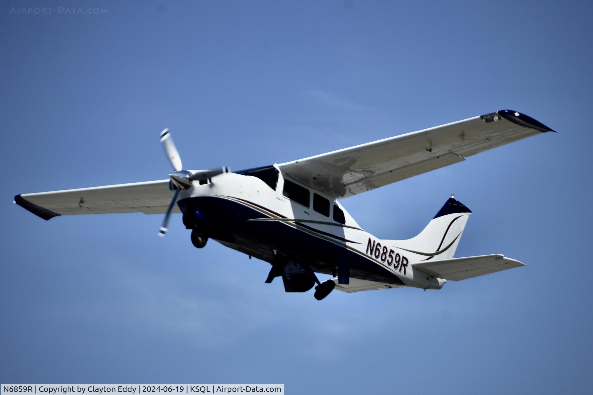 N6859R, 1967 Cessna T210G Turbo Centurion C/N T210-0259, San Carlos Airport in California 2024.