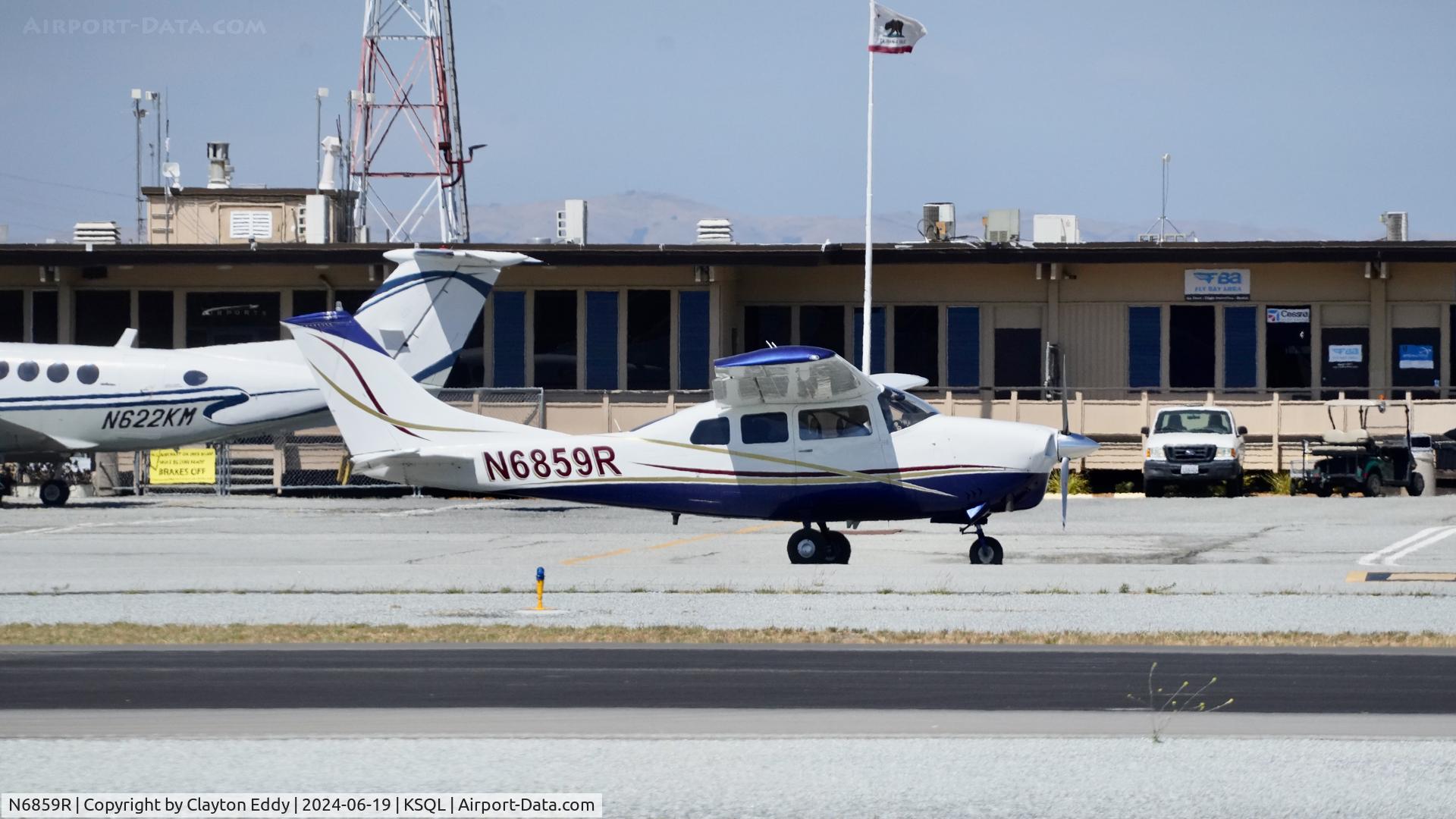 N6859R, 1967 Cessna T210G Turbo Centurion C/N T210-0259, San Carlos Airport in California 2024.