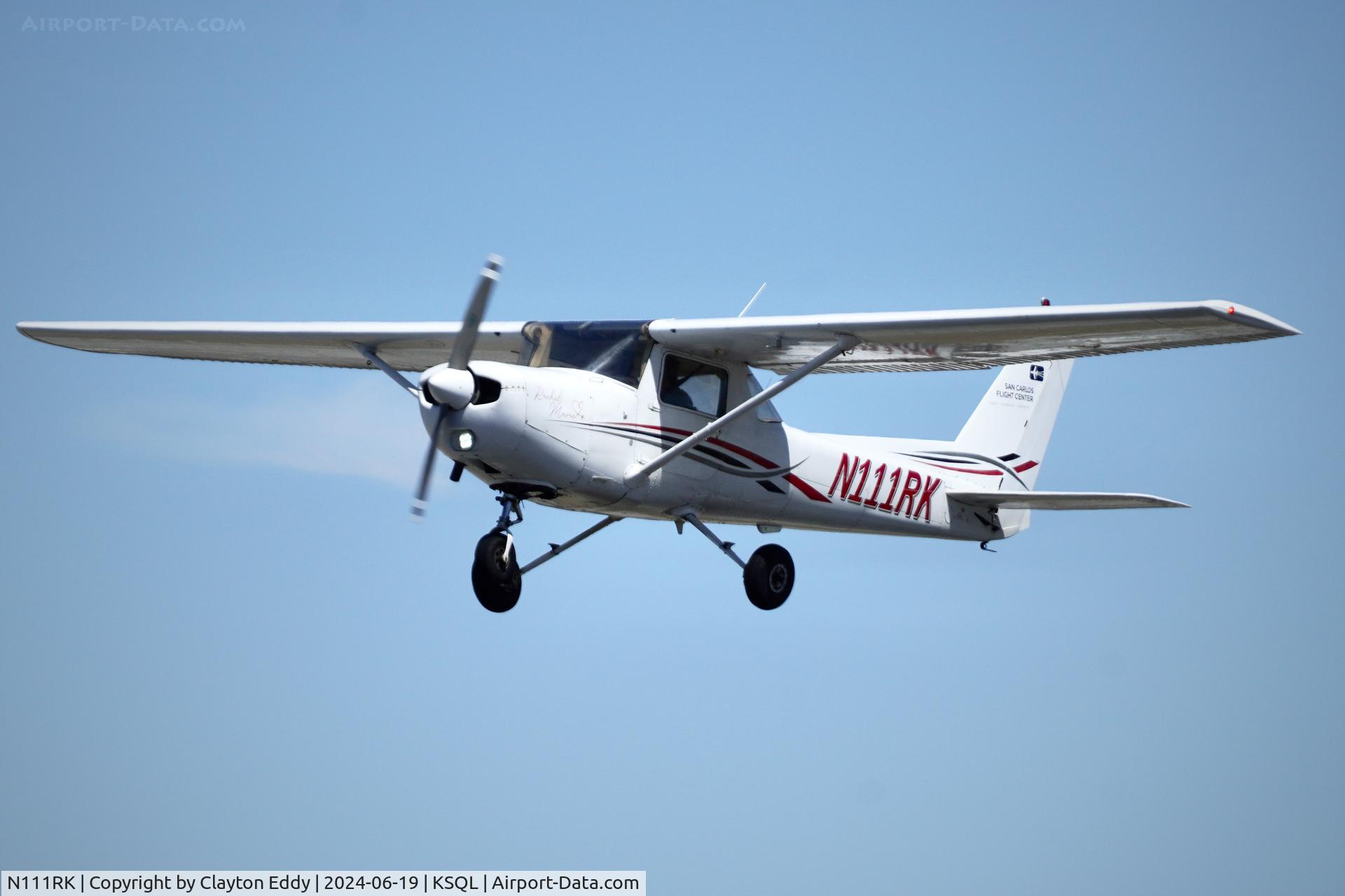 N111RK, 1977 Cessna 152 C/N 15280874, San Carlos Airport in California 2024.