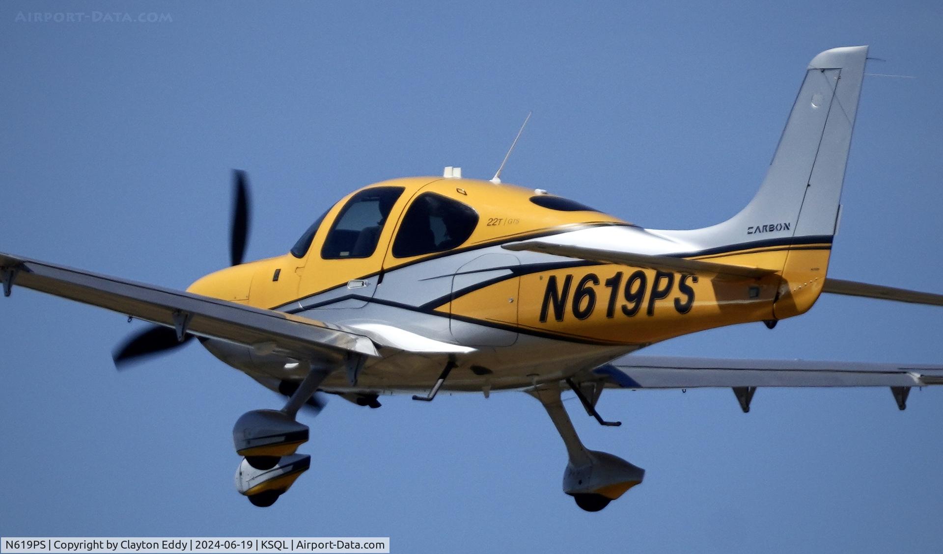 N619PS, 2017 Cirrus SR22T C/N 1502, San Carlos Airport in California 2024.