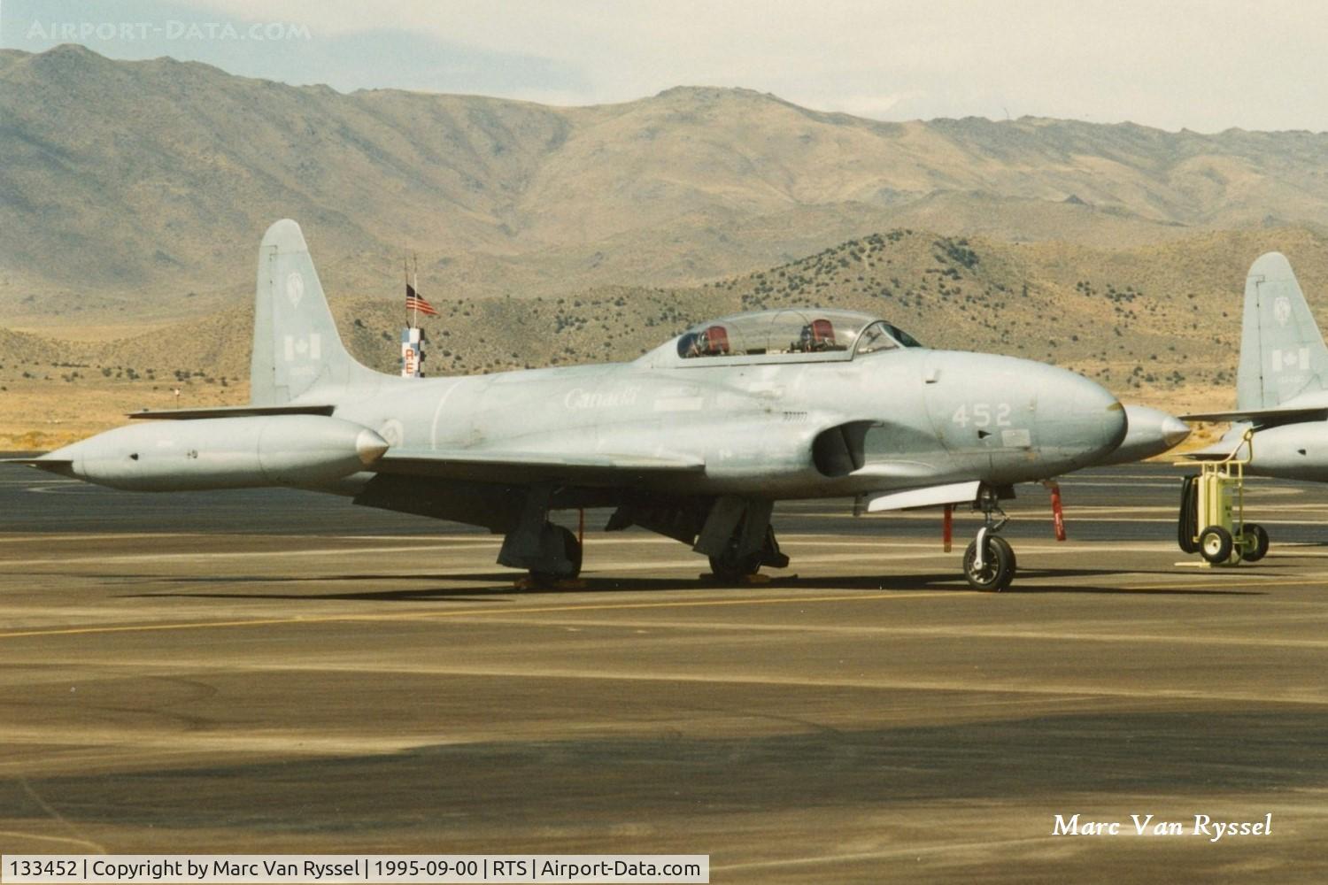 133452, 1954 Canadair CT-133 Silver Star 3 (CL-30) C/N T33-452, 133452 was based at North Bay - Ontario, seen during the Reno Air Races in Sep. 1995.
