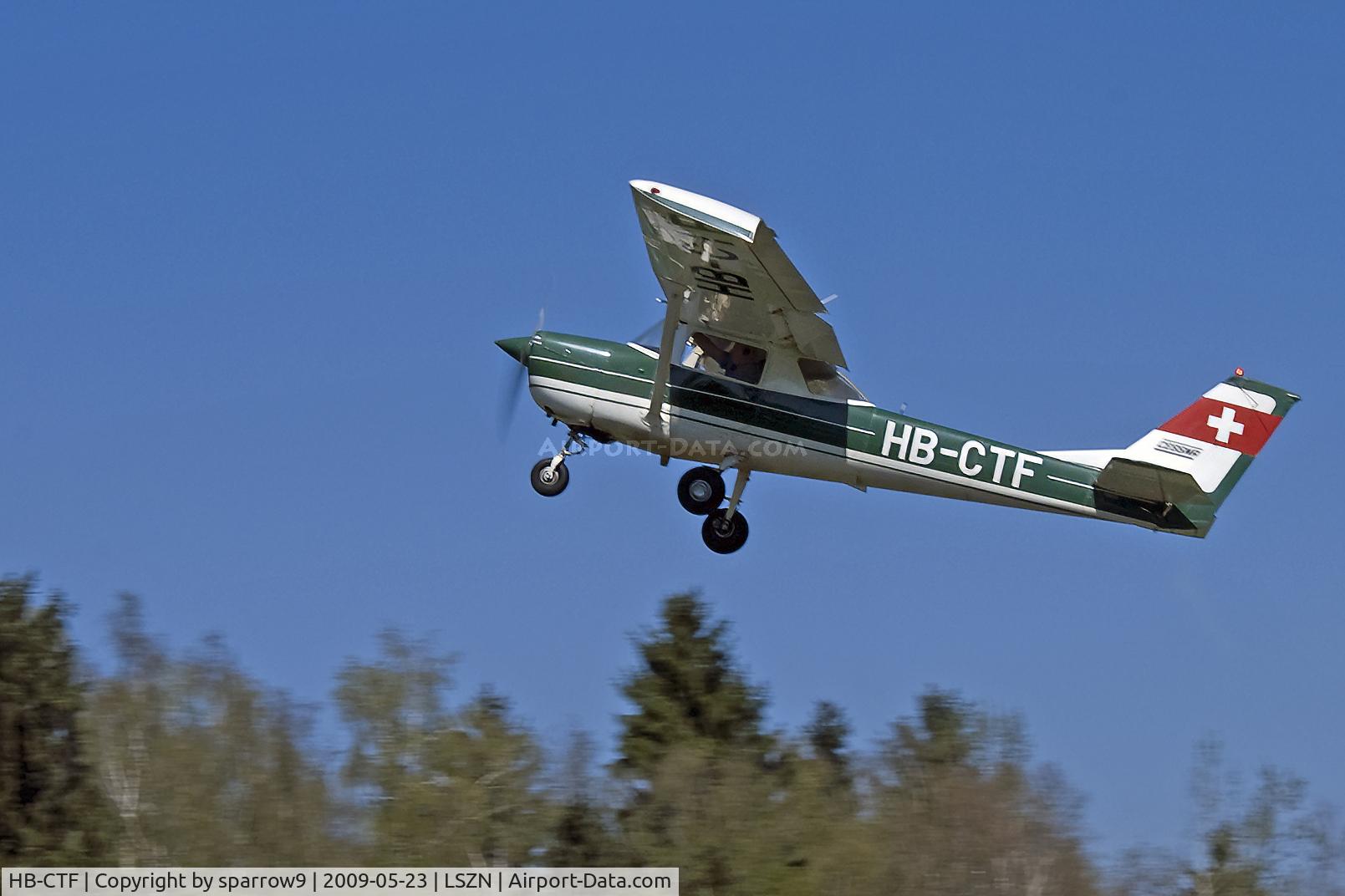 HB-CTF, 1968 Reims F150H C/N F150-0336, Taking off from Hausen am Albis airfield. HB-registered from 1968-08-13 until 2020-03-16: to D-EZDA.