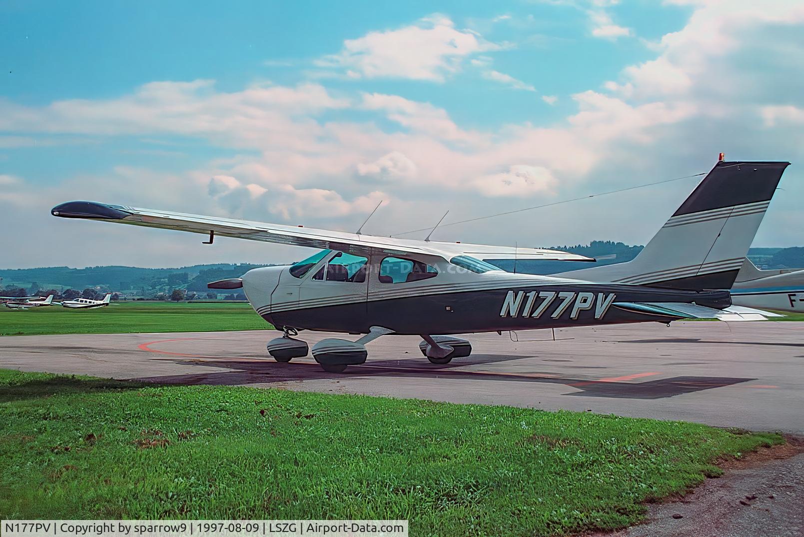 N177PV, 1976 Cessna 177B II Cardinal C/N 17702576, At Grenchen. Scanned from a slide.