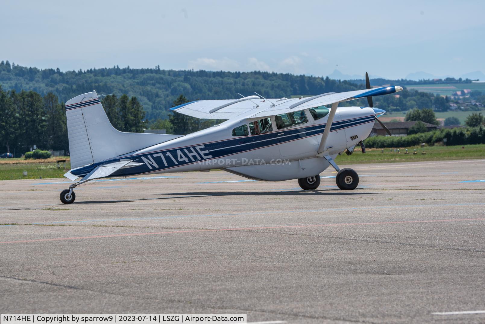 N714HE, 1982 Cessna A185F Skywagon 185 C/N 18504396, At Grenchen.