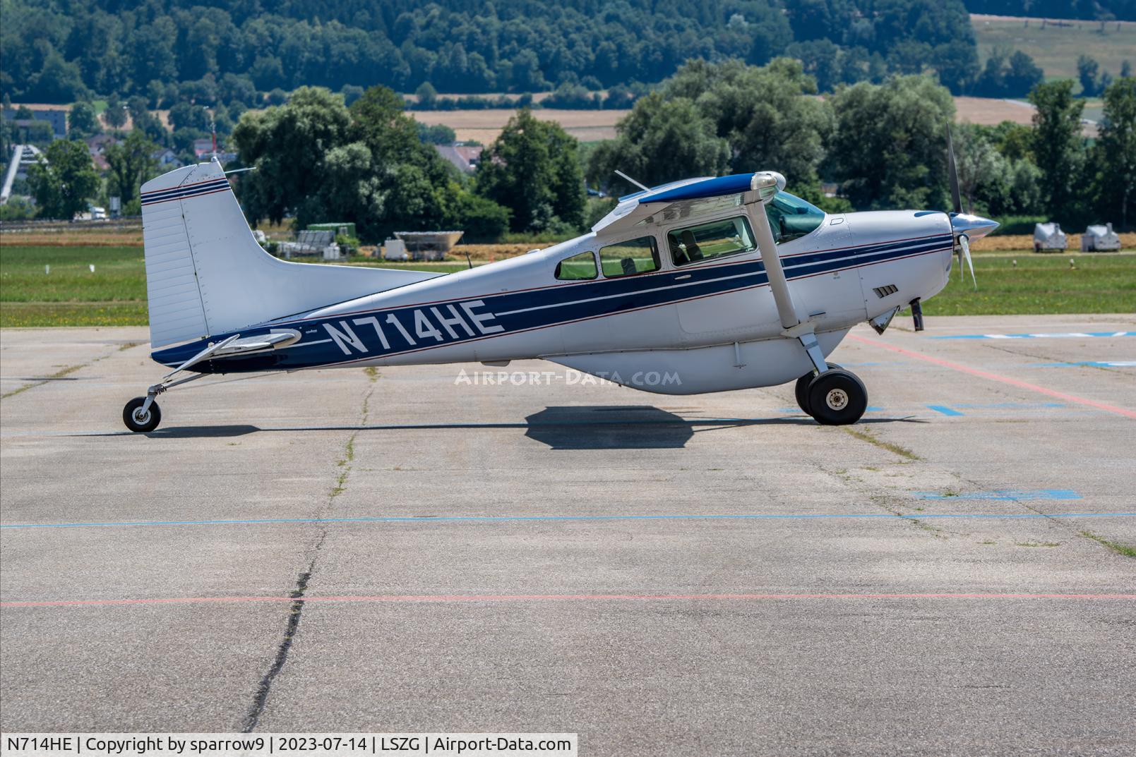 N714HE, 1982 Cessna A185F Skywagon 185 C/N 18504396, At Grenchen