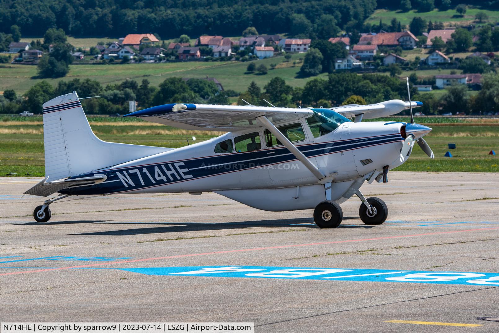 N714HE, 1982 Cessna A185F Skywagon 185 C/N 18504396, At Grenchen