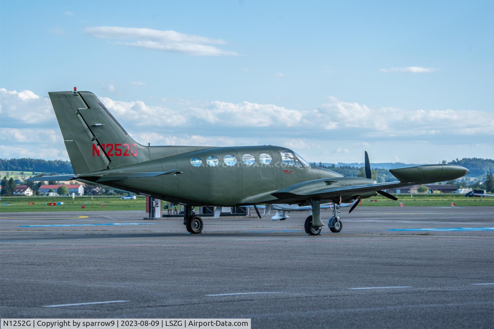 N1252G, 1975 Cessna 414 Chancellor C/N 414-0809, At Grenchen. Camouflage?