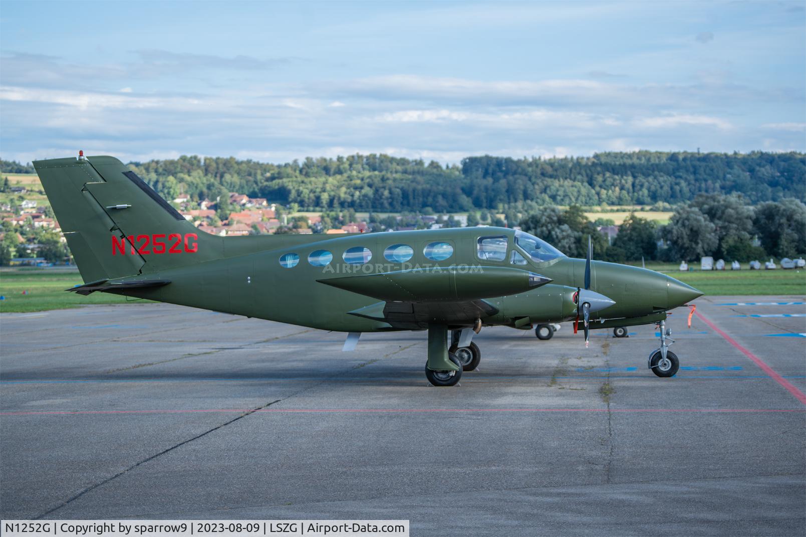 N1252G, 1975 Cessna 414 Chancellor C/N 414-0809, At Grenchen. Camouflage?