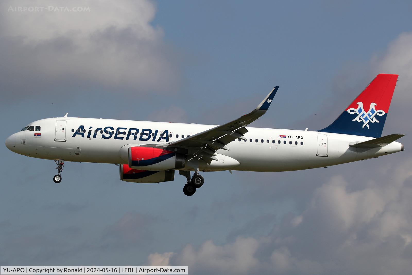 YU-APO, 2014 Airbus A320-232 C/N 6388, at bcn
