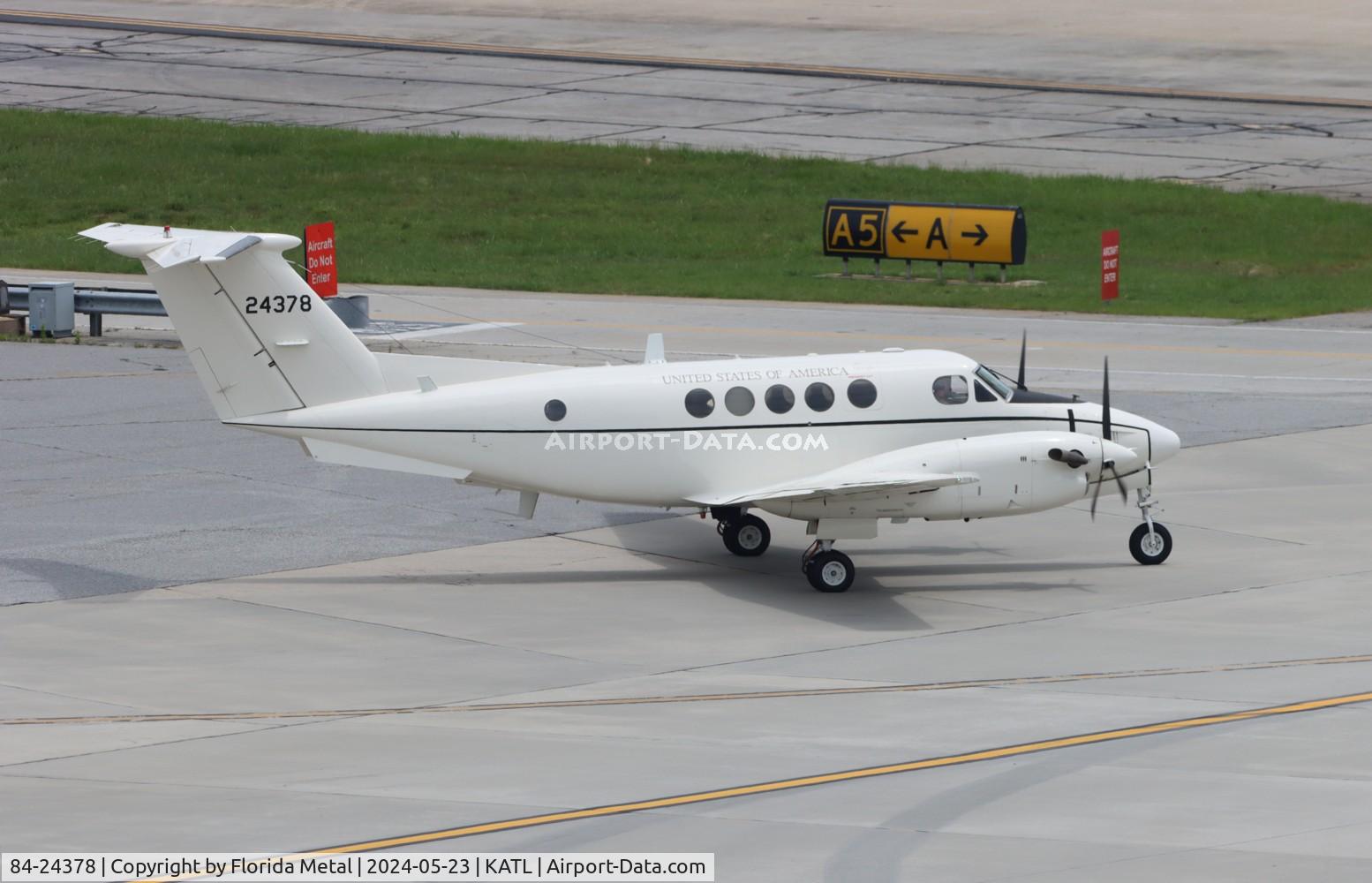 84-24378, 1984 Beech C-12U Huron C/N BP-49, C-12U Huron zx ATL-POB