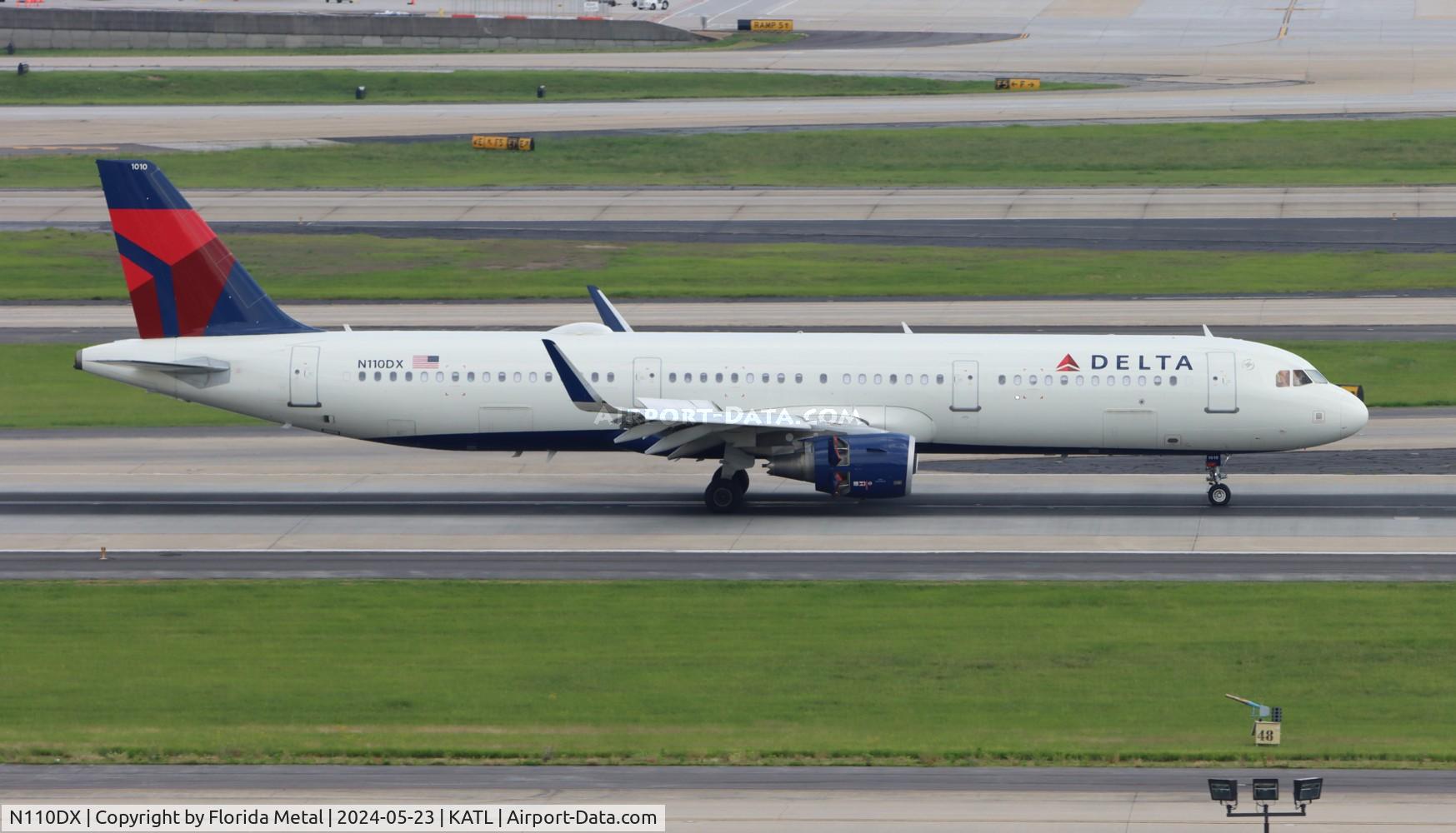 N110DX, 2020 Airbus A321-211 C/N 10015, DAL A321 zx BOS-ATL