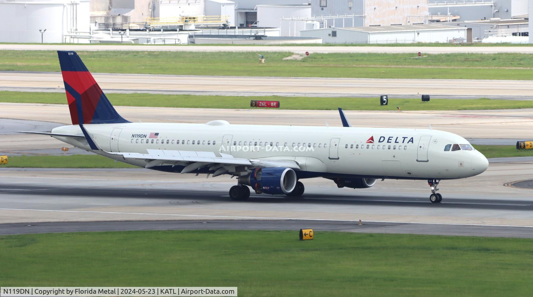 N119DN, 2021 Airbus A321-211 C/N 10182, DAL A321 zx PHL-ATL