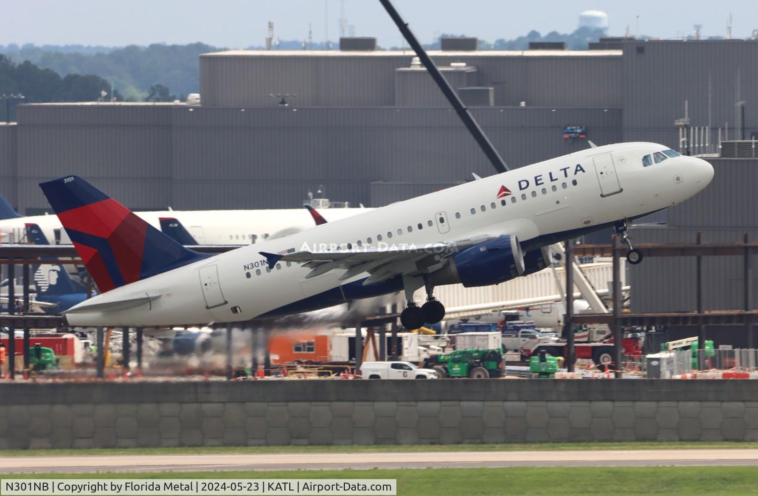 N301NB, 1999 Airbus A319-114 C/N 1058, DAL A319 zx ATL-IAD