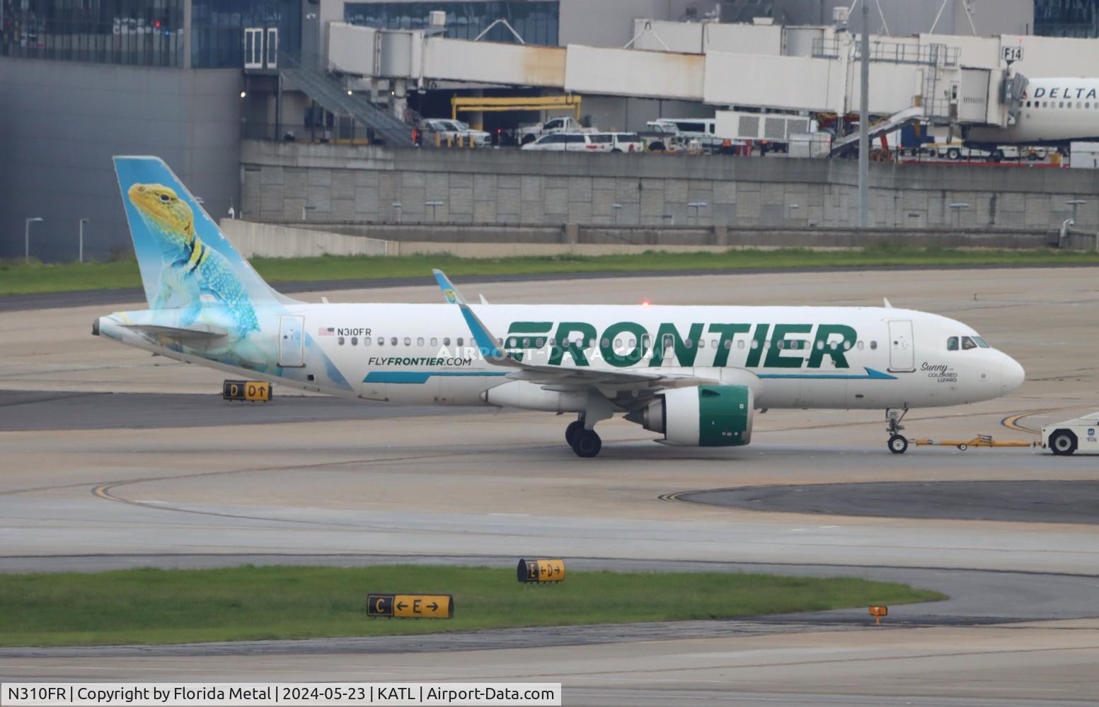 N310FR, 2017 Airbus A320-251N C/N 7600, FFT A32N Sunny zx down time had arrived from CVG taking a break before heading to RDU