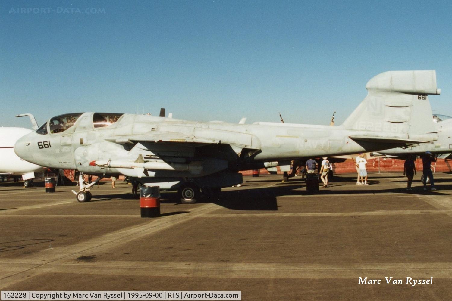 162228, Grumman EA-6B Prowler C/N P-114, 162228  NJ-661 of VAQ 134  NAS Whidley Island - Washington seen at the Reno Air Races in Sept 1995.