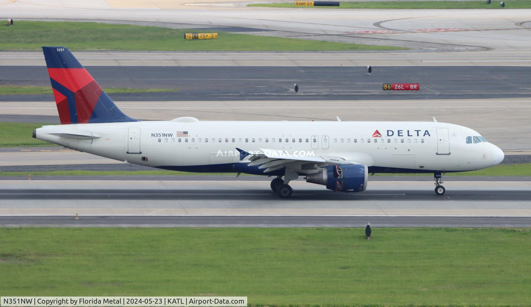 N351NW, 1997 Airbus A320-212 C/N 766, DAL A320 zx PVD-ATL