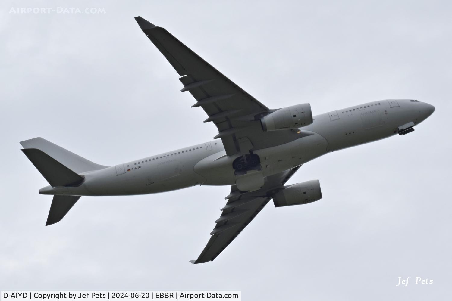 D-AIYD, 2009 Airbus A330-243 C/N 991, Departing Brussels Airport destination Teruel - Spain LETL.