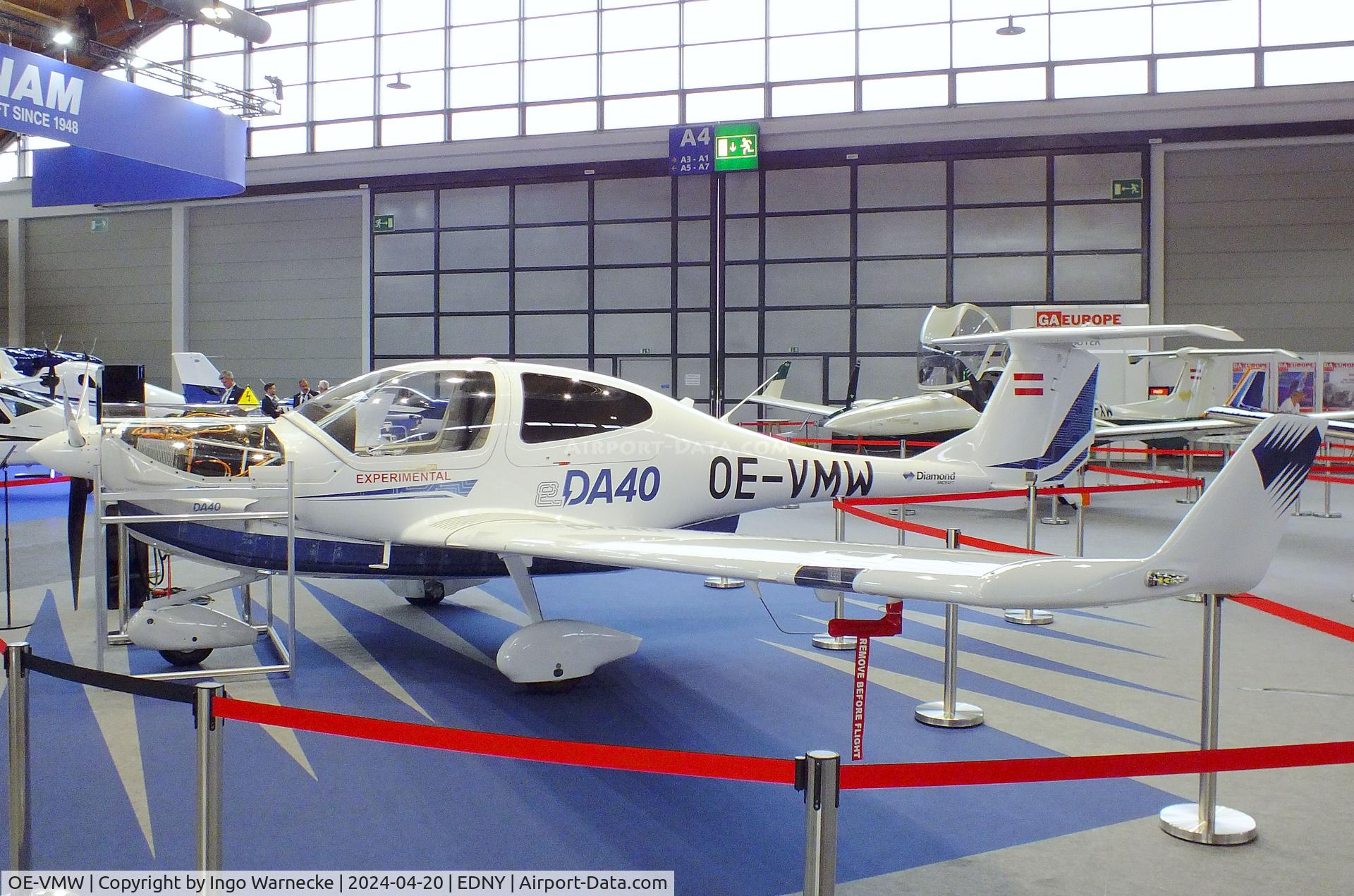 OE-VMW, 2024 Diamond eDA-40 C/N not found_D-MBRP, Diamond eDA-40 with electric motor at the AERO 2024, Friedrichshafen